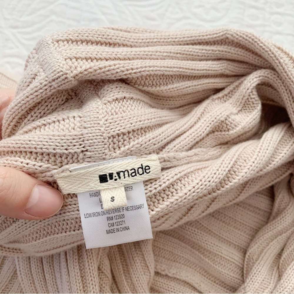 LA made Beige Ribbed Cardigan - Picture 5 of 6